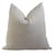 2020s French Dark Green and Cream Appliqué Cross Wool & Linen Feather/Down Pillow For Sale - Image 5 of 5