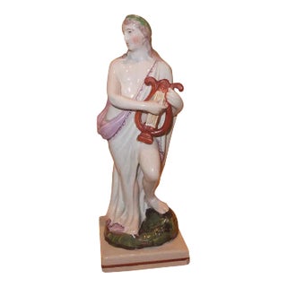 Antique Early 19th Century English Georgian Staffordshire Pearlware Classical Figure of Apollo 1800 For Sale