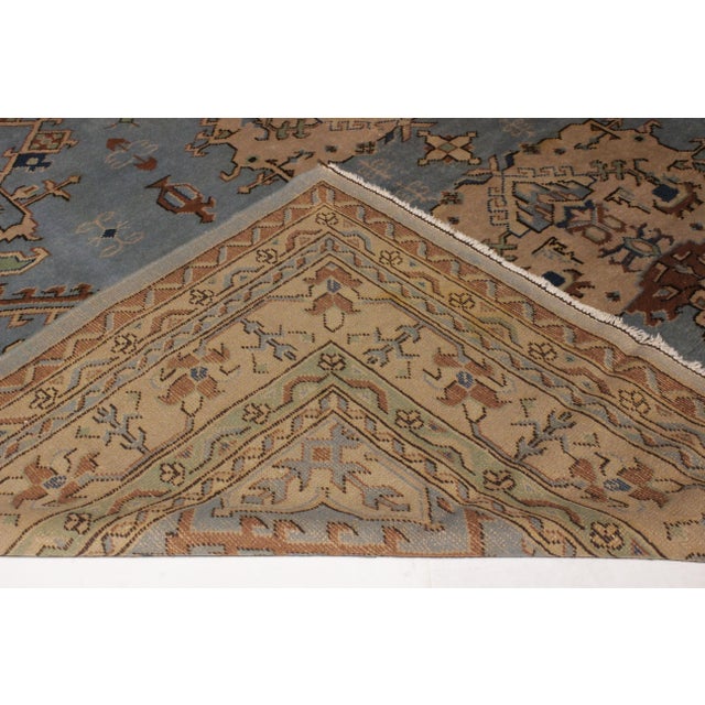 Traditional Antique Turkish Oushak Rug - 10′ × 12′11″ For Sale - Image 3 of 6