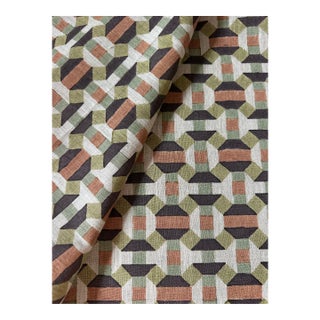 Illusions Fabric by Vanderhurd Linen Hand Print Fabric 1 Yard For Sale