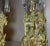 Pair of Antique Ornate Figural Brass Marble Crystal Girandole Candle Holders For Sale In New York - Image 6 of 14