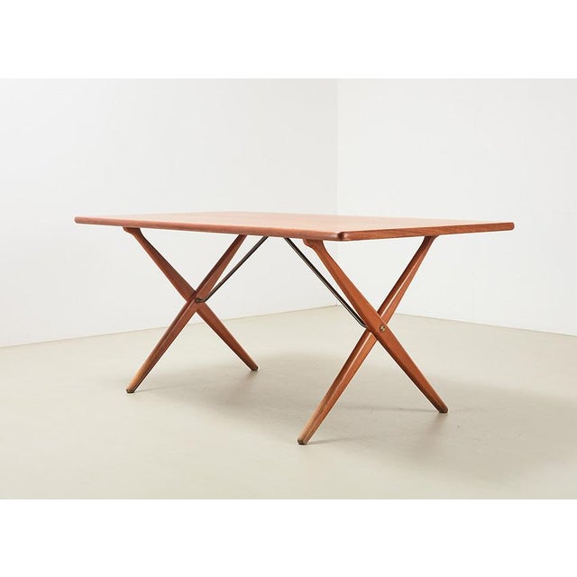Model AT-303 Sawhorse Dining Table by Hans Wegner for Andreas Tuck, 1960s For Sale - Image 10 of 10
