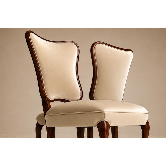 Brazilian Modern Set of Eight Dining Chairs by Pisciotta E Filhos in Rosewood & Mohair, Brazil, 1950s For Sale - Image 11 of 18