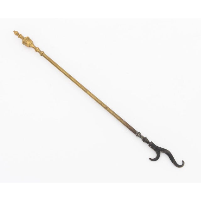 Federal Style Brass Fireplace Tools Set, 5 Pcs. For Sale - Image 13 of 15