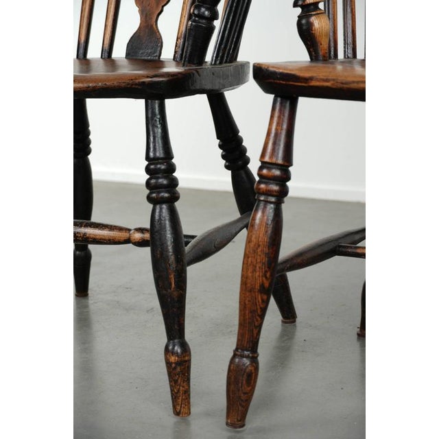 Antique English Highback Windsor Dining Chairs, Set of 4 For Sale - Image 14 of 18