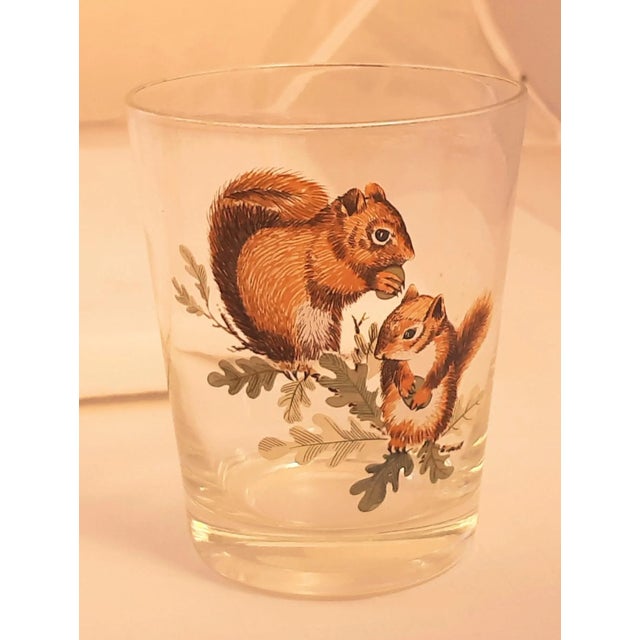 Vintage Wild Animals Barware GlassesNorth American For Sale In Fayetteville, AR - Image 6 of 11