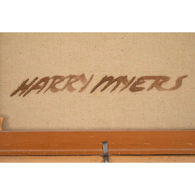 Wood Mid 20th Century Fine Harry Myers (1910-1968) Impressionist Painting Signed W Gilt Frame For Sale - Image 7 of 7