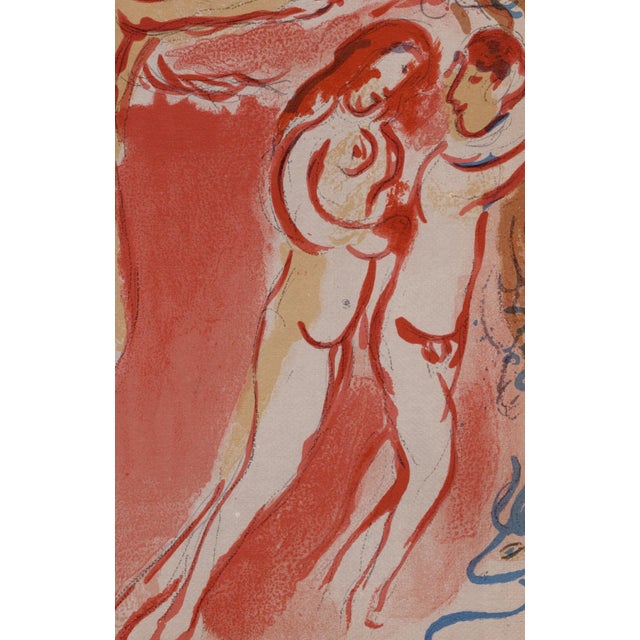 1960s Marc Chagall, Adam et Ève chassés du Paradis, Nude, 1960, Original Lithograph For Sale - Image 5 of 9