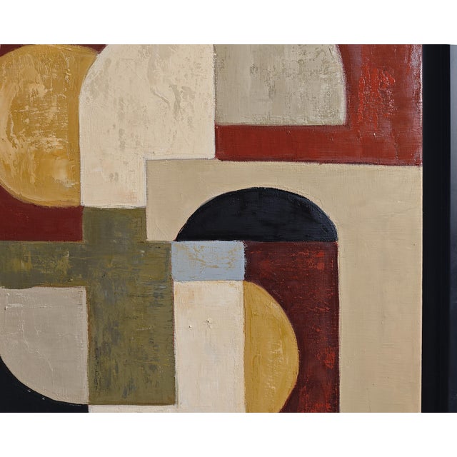 Brick Red Structure Interieure, Geometric Abstract, Contemporary, Framed by Sophie Dumont For Sale - Image 8 of 9