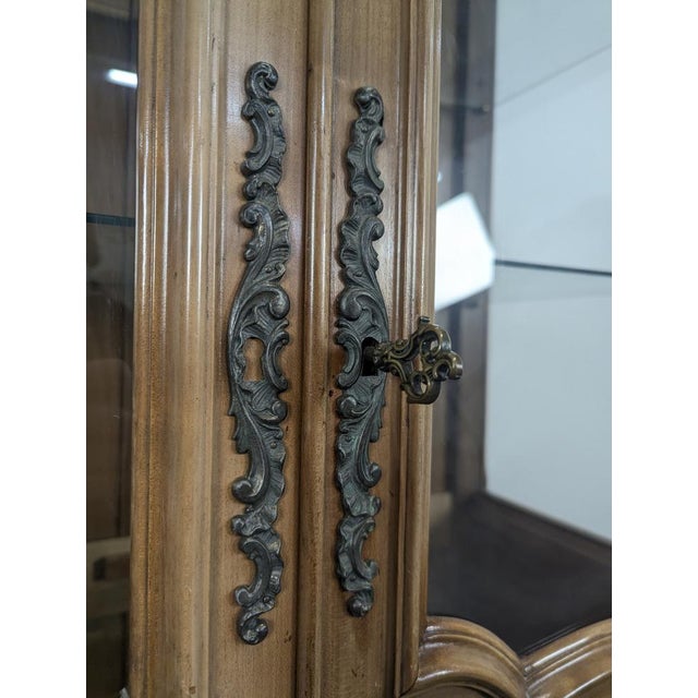 Louis XV Style Cherrywood Display Cabinet For Sale - Image 5 of 7