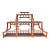 Vintage Pagoda Burnt Bamboo Hanging Shelf For Sale