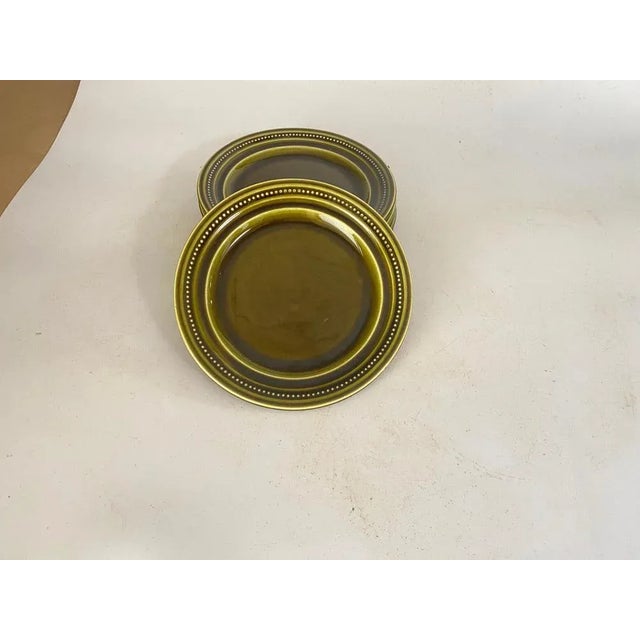 Enameld Ceramic Plates, Set of 6 For Sale - Image 5 of 10