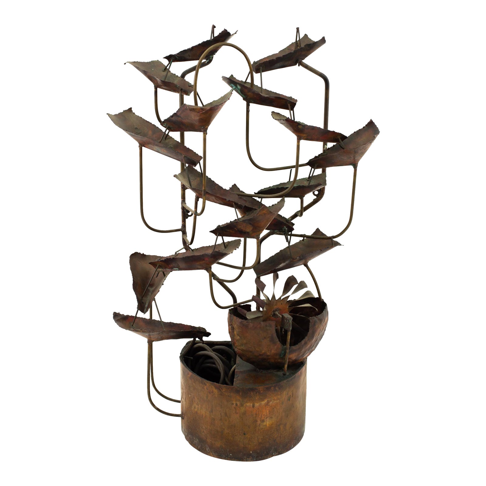 Brutalist Style Mid Century Copper Fountain Chairish