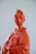 Orange Pair of Vintage Orange/Vermilion Chalkware Emperor and Empress Statues From the Personal Collection of Artist Tawny Chatmon For Sale - Image 8 of 11