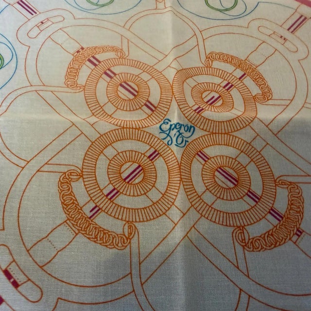 A 21st Century New Hermès Silk Scarf "Eperon D'or" by Henry d'Origny For Sale - Image 6 of 12