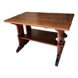 Gustav Stickley Arts & Crafts Mission Oak Library Table For Sale