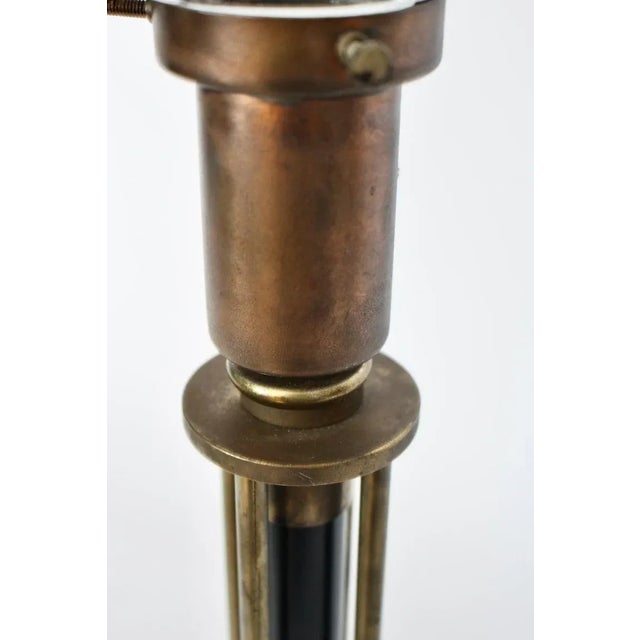 Walter Von Nessen Attributed Machine Age Brass Table Lamp, 1940's For Sale - Image 12 of 12