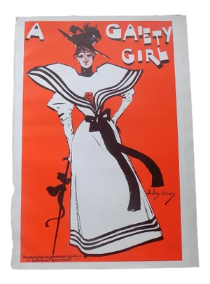 Vintage Poster Lithograph - Art Nouveau - Dudley Hardy - Signed - 15.5"x23.5"