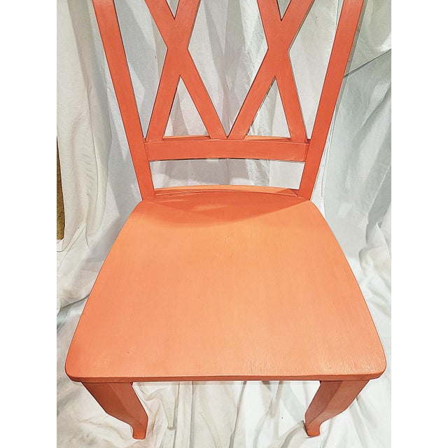 1980s Solo Side Chair in Coral For Sale - Image 4 of 7