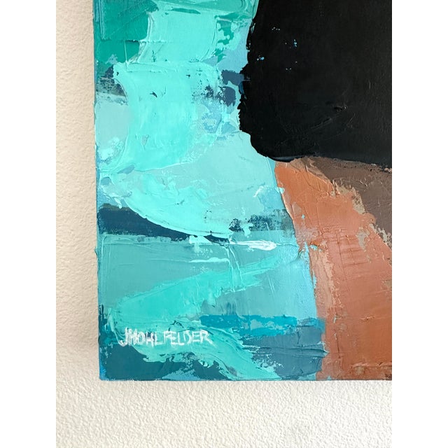 Textile "You Can Leave Your Hat On" Modern Original Oil Painting, by Jennifer Hohlfelder For Sale - Image 7 of 8