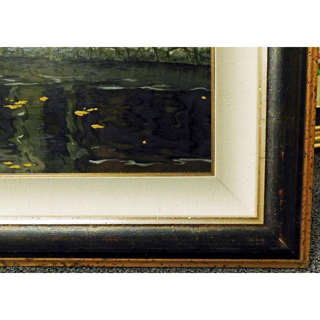 2000 - 2009 Viktor Shvaiko the Last Leaves Framed Hand Embellished Art on Canvas 270/325 For Sale - Image 5 of 7