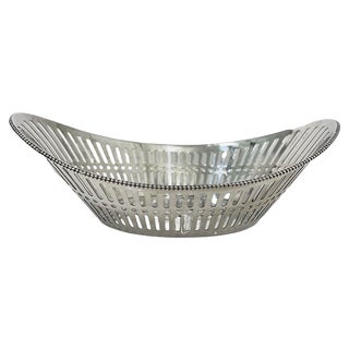 Dutch Silver Bonbon Basket by Schriek & Looren De Jong, 1948 For Sale