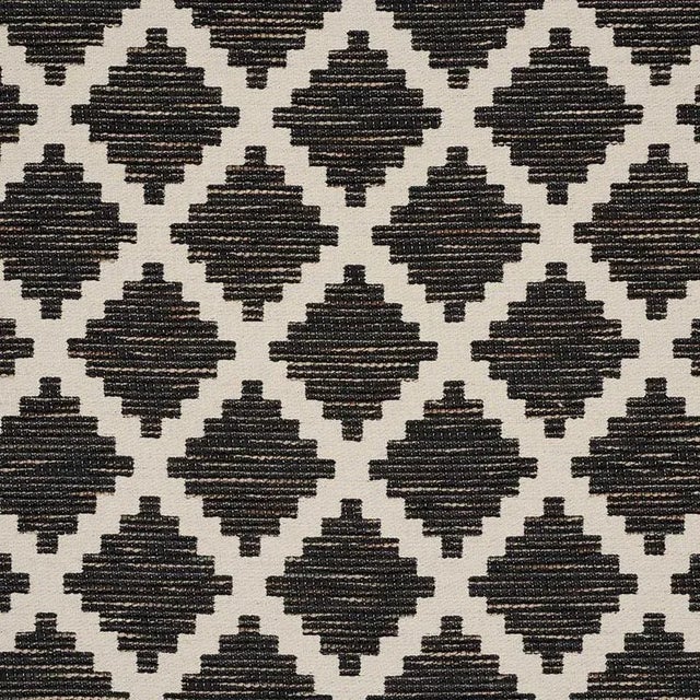 Schumacher Tibur Fabric in Black For Sale