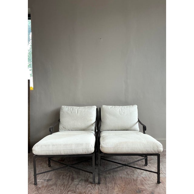 Brown Jordan Vintage Regency Brown Jordan “Venetian” Lounge Chairs With Ottomans, 4 Pieces For Sale - Image 4 of 12