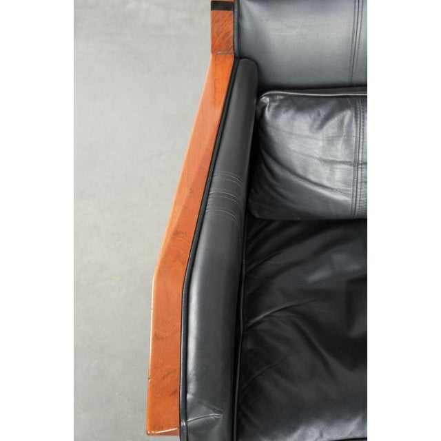 Wood Art Deco Decoforma Series Armchair in Black Leather from Schuitema For Sale - Image 7 of 13
