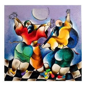 David Schluss Midnight Tango Signed Embellished Serigraph Canvas 96/99 Unframed