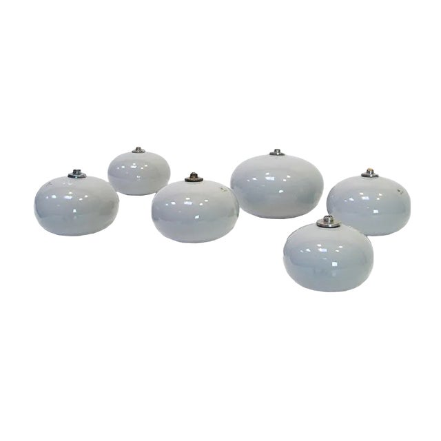 Aladdin Oil Lamps by Anne Nilsson for Höganäs Ceramics, 1980s, Set of 6 For Sale