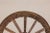 Antique Large Wood & Metal Cart Wheel Mounted on Custom Base For Sale - Image 9 of 12