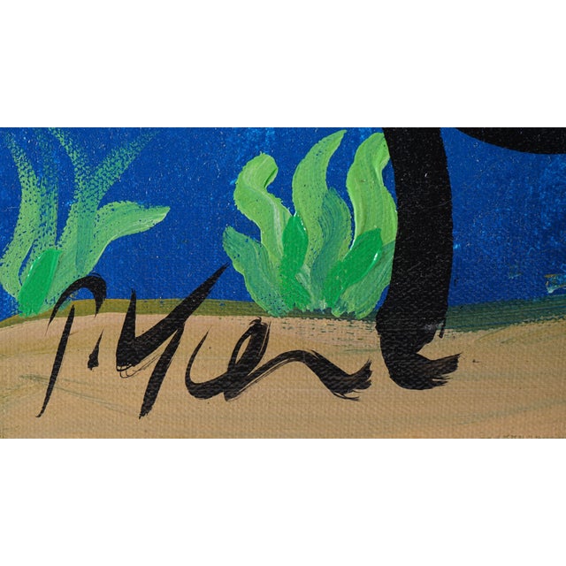 Mid 20th Century Mid Century Acrylic Paintings on Canvas in the Style of Peter Keil For Sale - Image 5 of 6