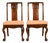 Drexel Heritage Hollywood Regency Chinoiserie Sculpted Mahogany Side Chairs or Dining Chairs, Pair For Sale