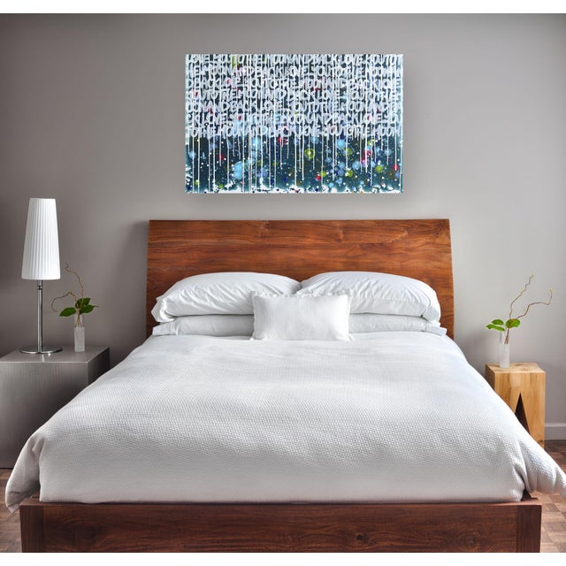 Los Angeles artist Amber Goldhammer paints dramatic abstract compositions in acrylic on canvas featuring energetic...