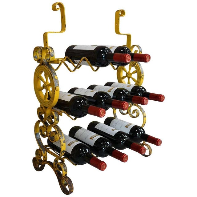 Vintage Metal Bottle Holder, 1950s For Sale - Image 9 of 9