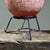 1960s Pair of Modernist Vintage Pink Carved Ceramic Lamps With Wire Stands For Sale - Image 5 of 10