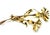Vintage Italian 18k Gold Ruby & Enamel Floral Brooch – Retro Unisex Lapel Pin For Sale - Image 11 of 12