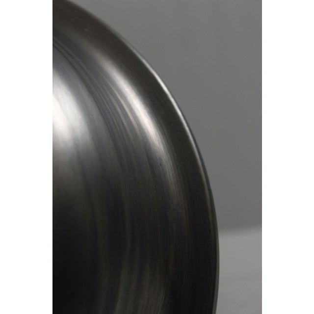 Satin Black Enamel Fruit Bowl attributed to Robert Picault for Vallauris, 1950s For Sale - Image 9 of 12