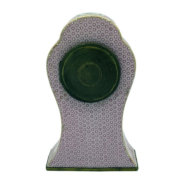 Antique French Porcelain Clock with Floral Decoration from Camille Naudot, 1890s For Sale - Image 5 of 9