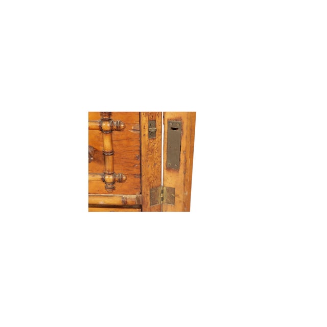 Late 19th Century Paine Furniture Co. Faux Bamboo Birdseye Maple Wellington Chest For Sale - Image 16 of 16