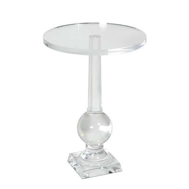 Stowe Acrylic Accent Table, Clear For Sale In Detroit - Image 6 of 6