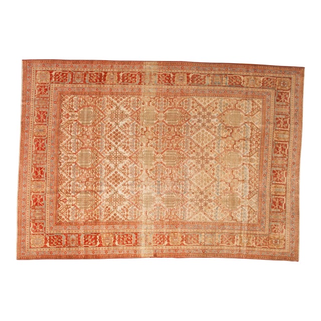 Vintage Distressed Joshegan Carpet - 7'1" x 9'11" For Sale