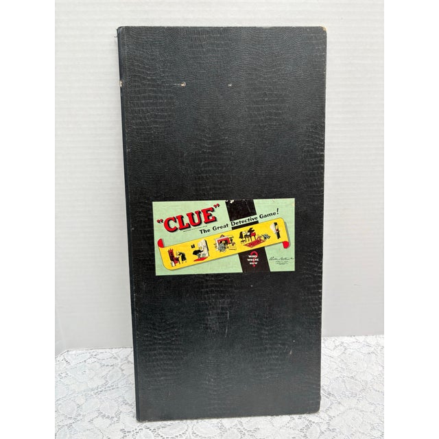 Vintage Midcentury Original Clue Game Board and Accessory Pieces For Sale - Image 11 of 12