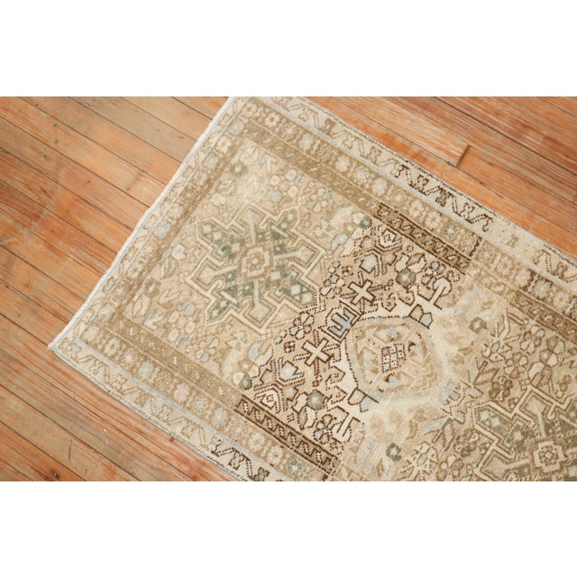 Chippendale Antique Zabihi Collection Neutral Color Heriz Rug - 2'6" x 4' For Sale - Image 3 of 7