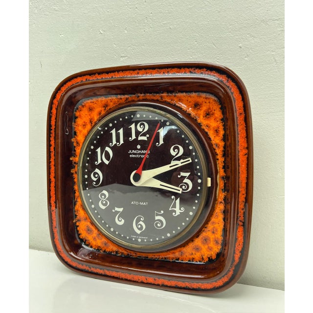 Vintage Ceramic Wall Clock, 1970s For Sale - Image 14 of 15