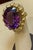 Amethyst 50 Carat Amethyst Cocktail Ring in Solid 18 Karat Yellow Gold 29 Grams For Sale - Image 8 of 18