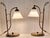 Vintage Italian Table Lamps with Brass Frames and Murano Glass Shades, 1980s, Set of 2 For Sale - Image 4 of 8
