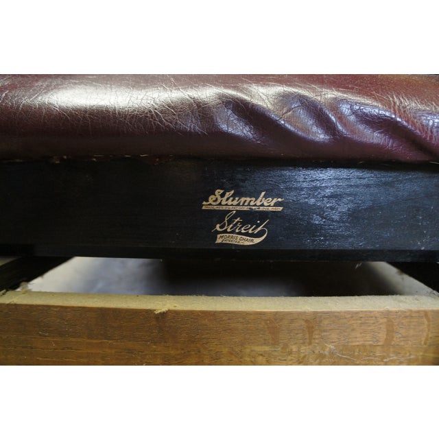 Late 19th Century Antique Streit Mission Craftsman Quartersawn Oak Morris Library Lounge Arm Chair For Sale - Image 10 of 12