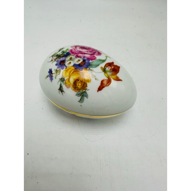 Vintage Limoge Ceramic Egg For Sale - Image 9 of 10